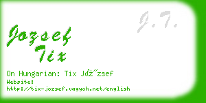 jozsef tix business card